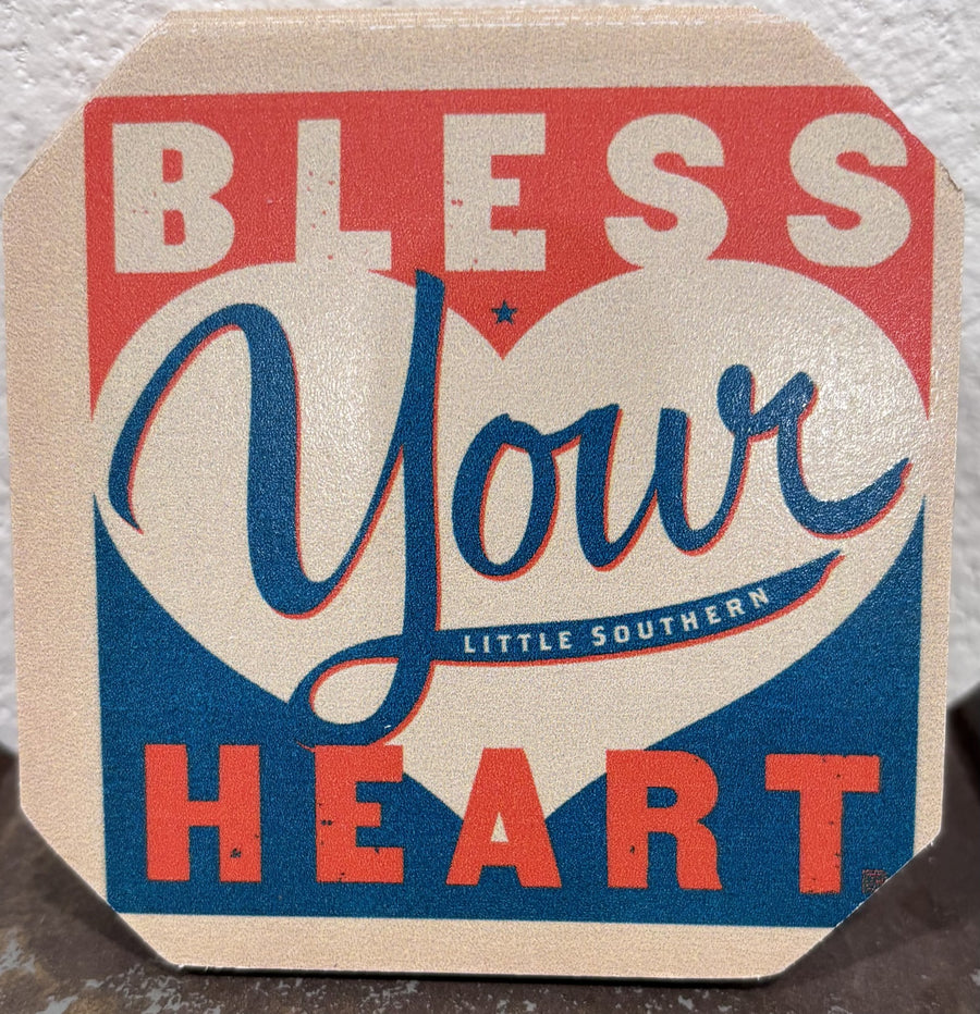 Bless Your Heart Wooden Coasters Set of 4