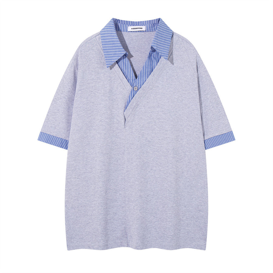 Two V-neck polo shirts