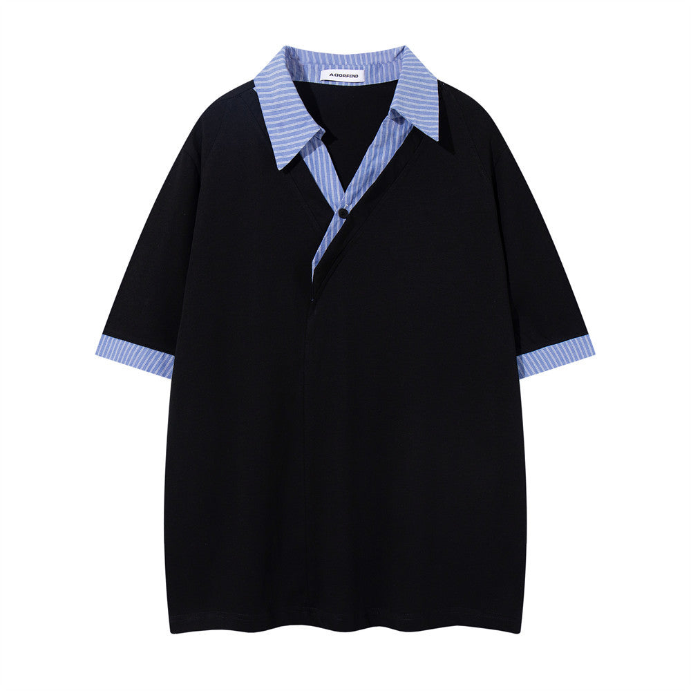 Two V-neck polo shirts