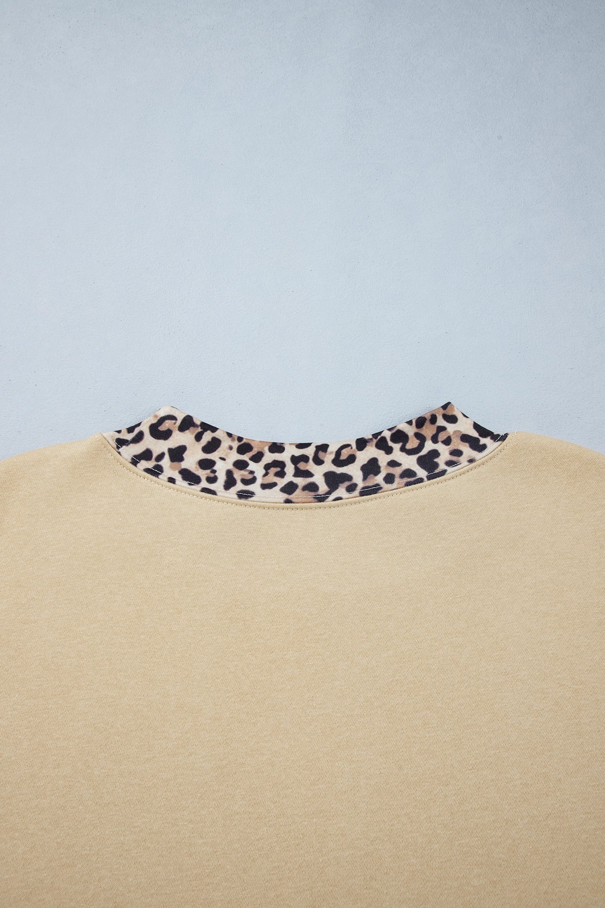 Parchment Plus Size Leopard Trim Mock Neck FAITH Graphic Sweatshirt
