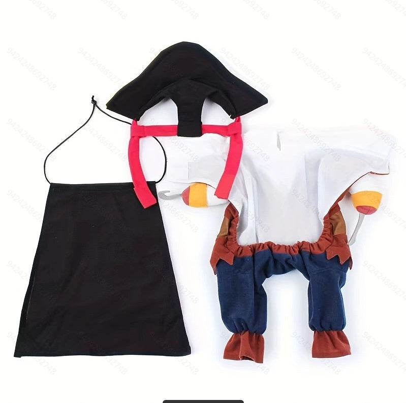 Pet Pirate Transformation Dog Clothes Set Pirate Transformation Teddy Dog Clothes Halloween Christmas Costumes
