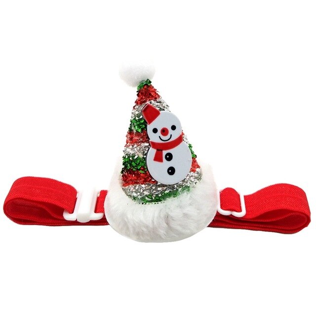 Pet Cat Dog Caps Cone Hat With Adjustable Strap Dog Christmas Headpiece Costume Cap Party Supplies