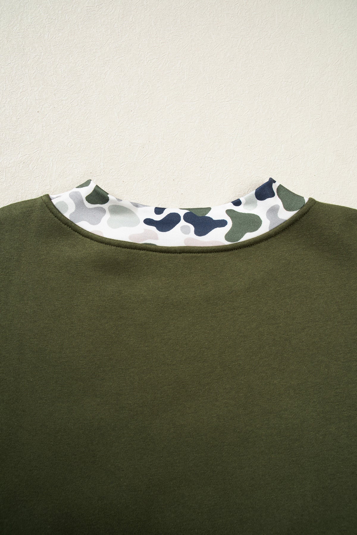 Four Leaf Clover Western Contrast Detail Letter Graphic Baggy Sweatshirt