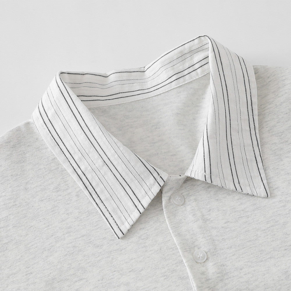 Two color blocked polo shirts