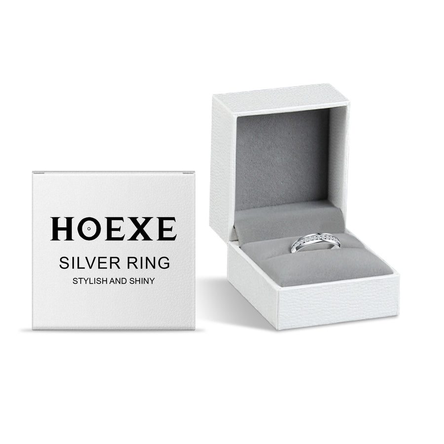 Hoexe Silver Dot Diamond Ring, Care For Daily Life Wear Comfortable Sports Ring For Men And Women