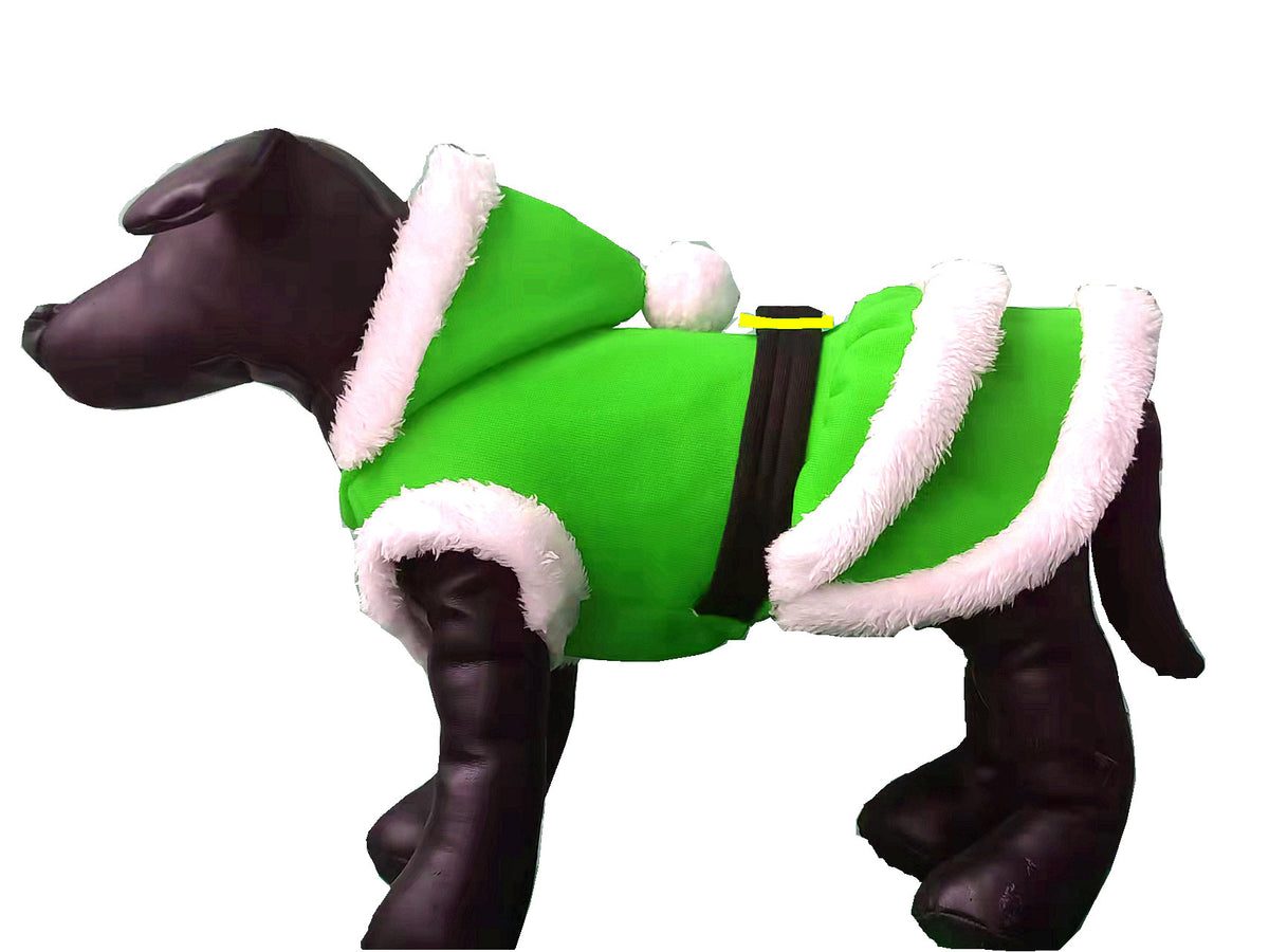 Pet clothing with plush dog clothing small dog clothing for autumn and winter Santa Claus clothing cat clothing