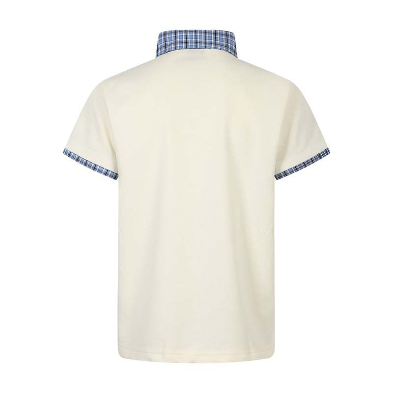 Two checkered short sleeved polo shirts