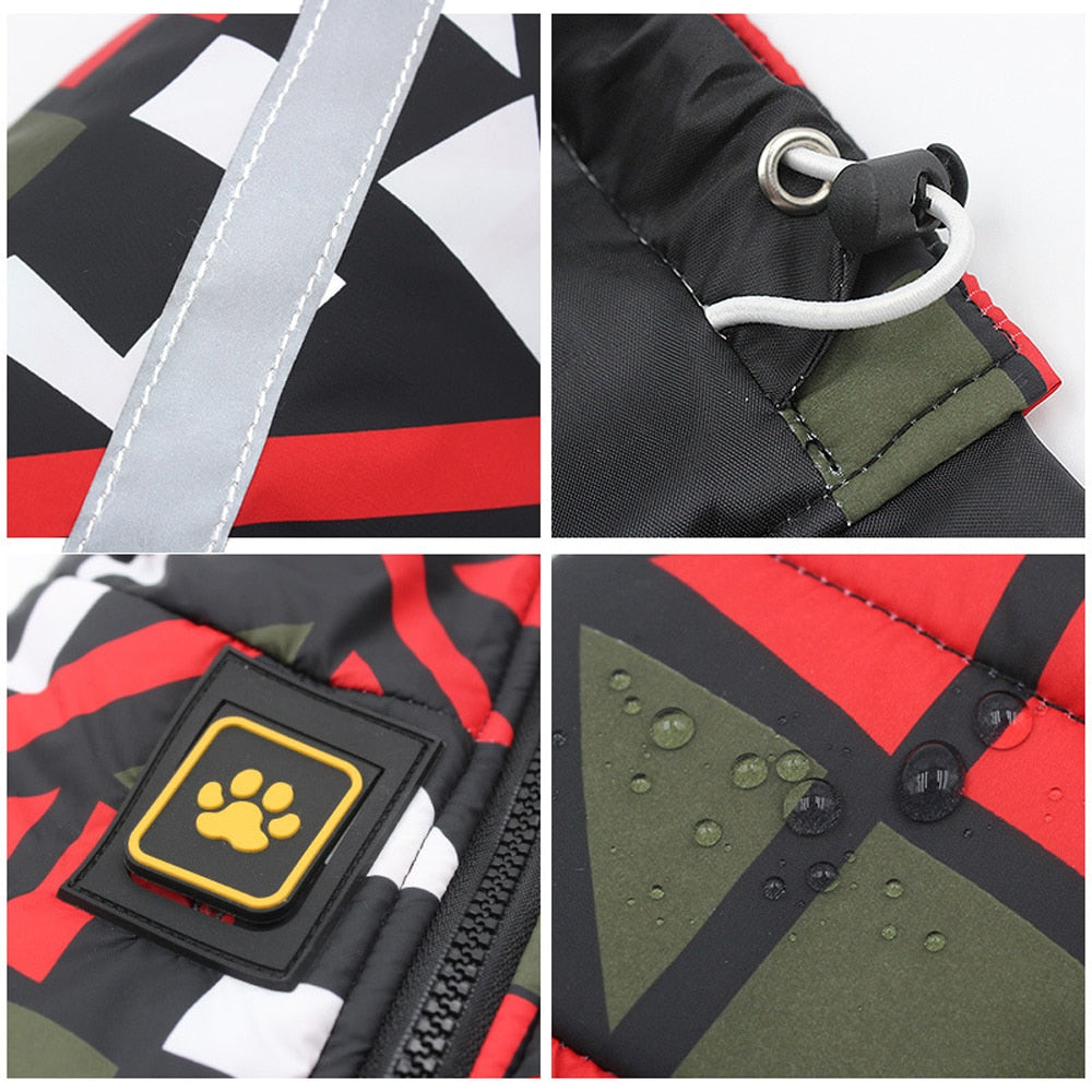 Dog Jacket Large Breed Dog Coat Waterproof Reflective Warm Winter Clothes for Big Dogs