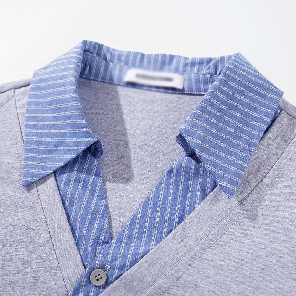 Two V-neck polo shirts