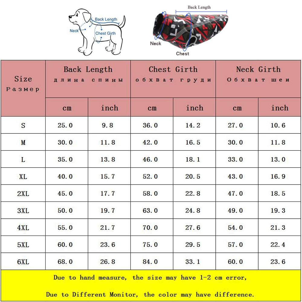 Dog Jacket Large Breed Dog Coat Waterproof Reflective Warm Winter Clothes for Big Dogs