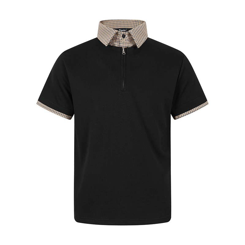 Two checkered short sleeved polo shirts