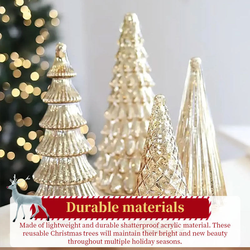 5-Piece Set 3D Printed Light-Up Trees with Upgraded LEDs for Tabletop Decor