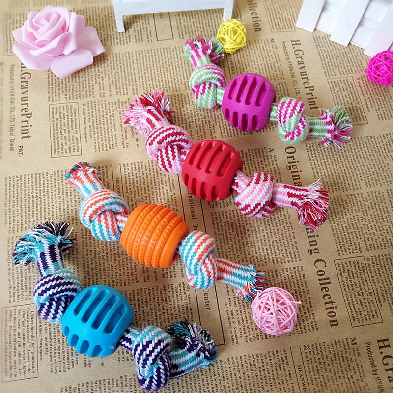 Dorakitten 1pc Bite Resistant Dog Rope Toy Pet Interactive Knot Design Dog Chew Rope Puppy Teething Toy Pet Supplies Dog Favors
