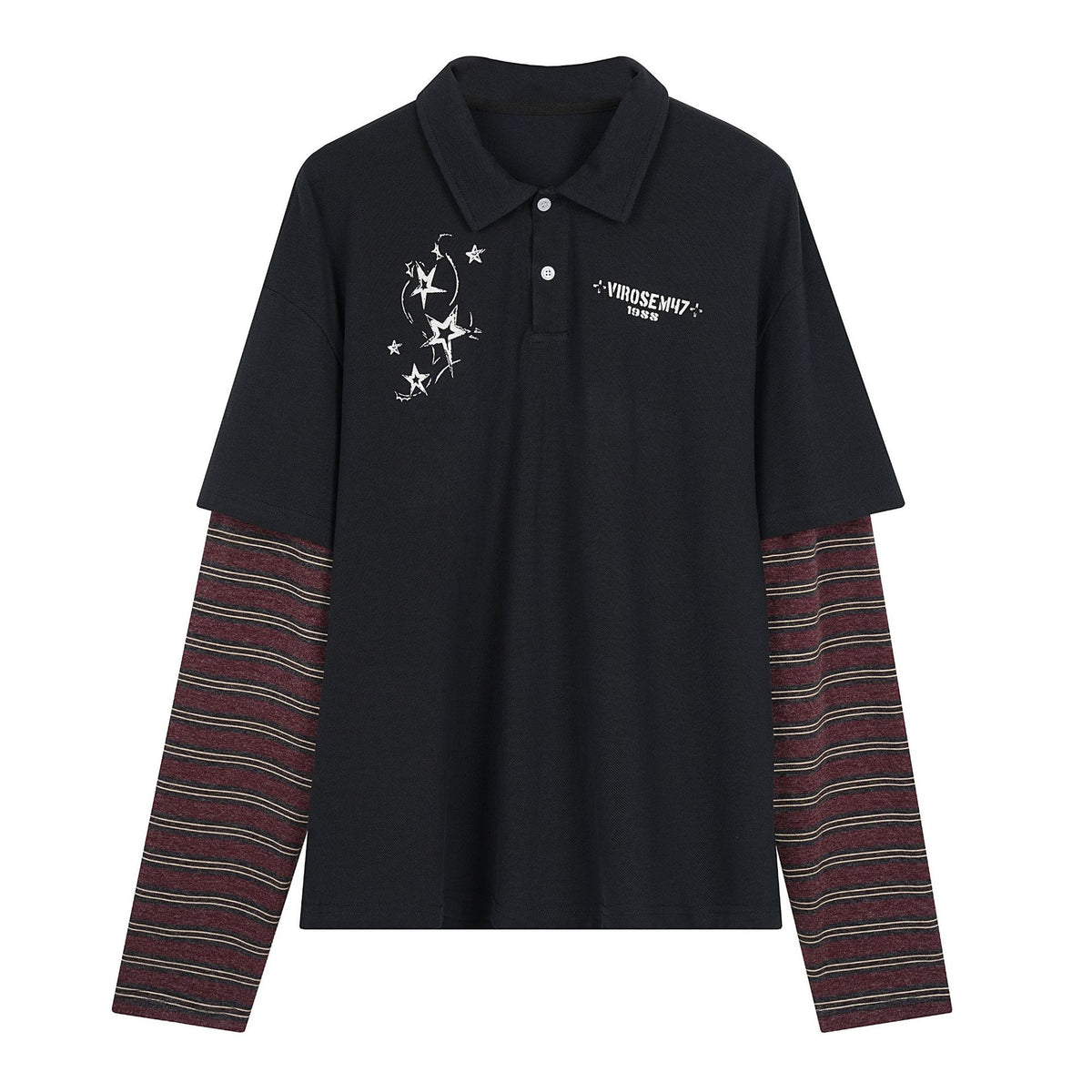 Two polo shirts with letter printing