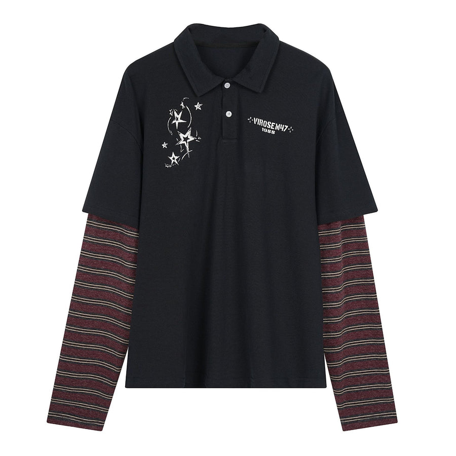 Two polo shirts with letter printing