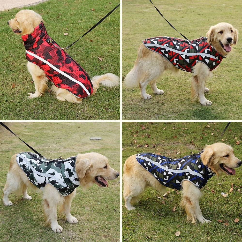 Dog Jacket Large Breed Dog Coat Waterproof Reflective Warm Winter Clothes for Big Dogs